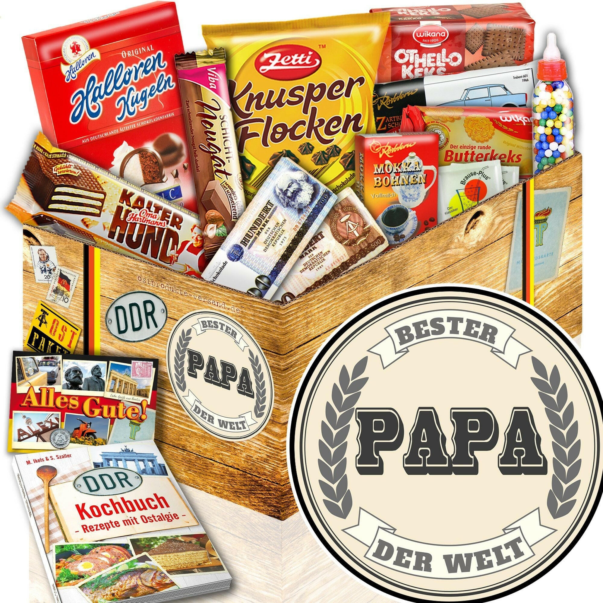 Bester Papa der Welt - Süßigkeiten Set DDR L - Ossiladen I Ostprodukte Versand