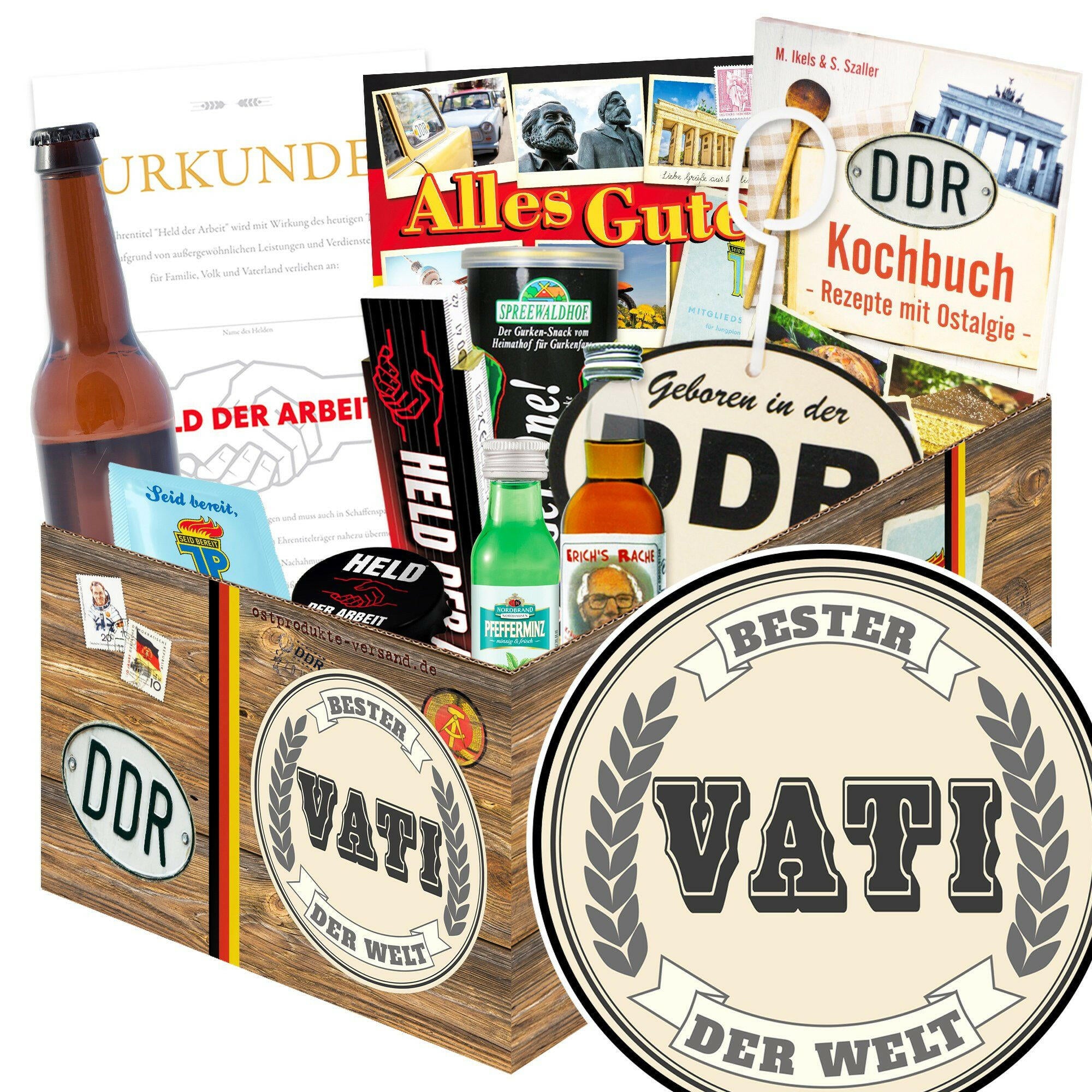 Bester Vati der Welt - Geschenkset Ostpaket "Männer Box" - Ossiladen I Ostprodukte Versand