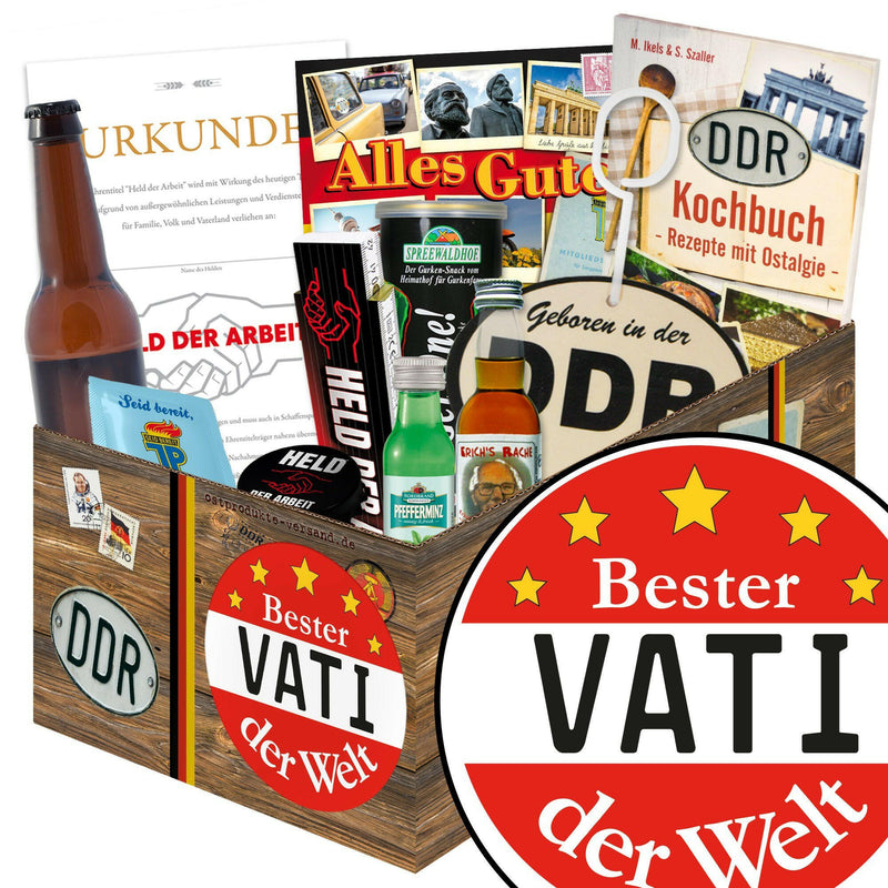 Bester Vati der Welt - Geschenkset Ostpaket "Männer Box" - Ossiladen I Ostprodukte Versand