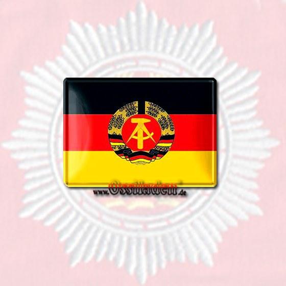 Blechpostkarte - DDR Fahne