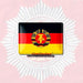 Blechpostkarte - DDR Fahne