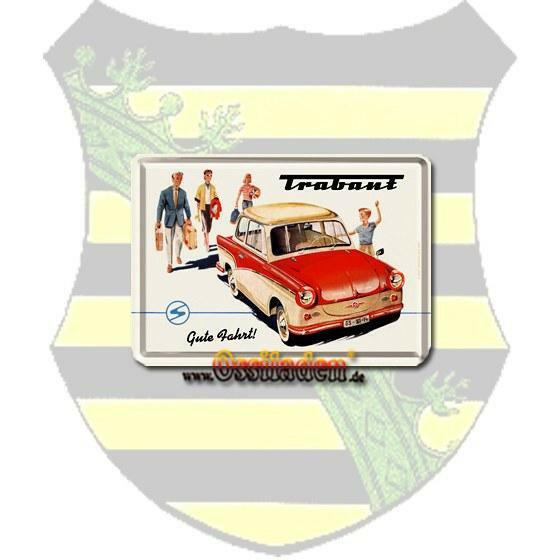 Blechpostkarte - Trabant Gute Fahrt
