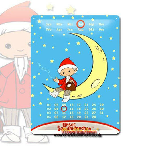 Blechschild Kalender - Sandmann