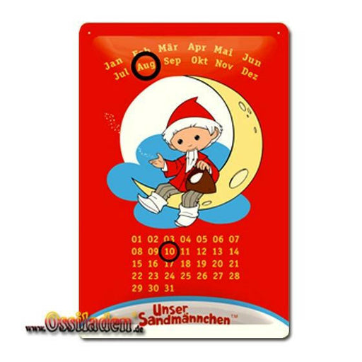 Blechschild Sandmänchen Kalender