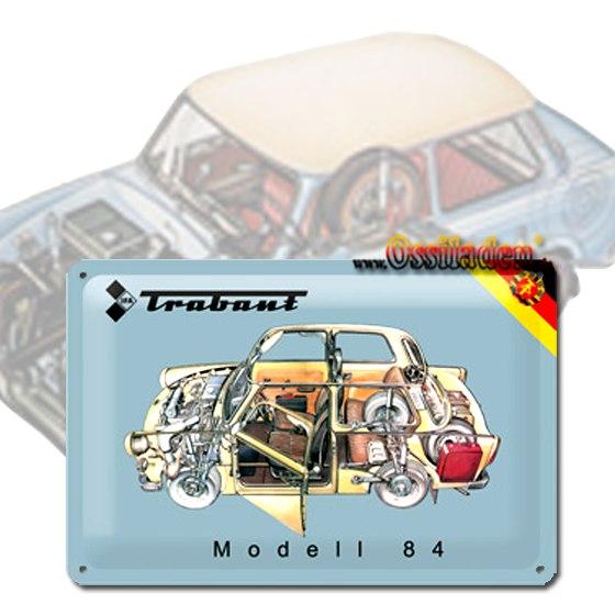 Blechschild - Trabant Modell 84
