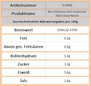 Born Delikatess-Senf mittelscharf 300ml Dosierflasche - Ossiladen I Ostprodukte Versand