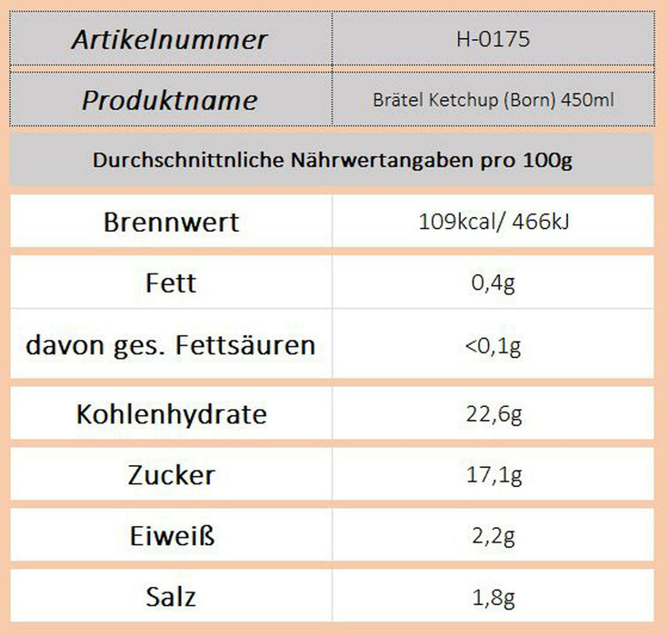 Brätel Ketchup (Born) - Ossiladen I Ostprodukte Versand