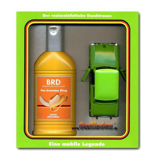 BRD - das krumme Ding - Geschenkpackung mit Trabi-Modell