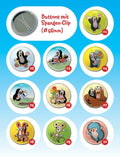Buttons Maulwurf mit Spangenclip 56mm