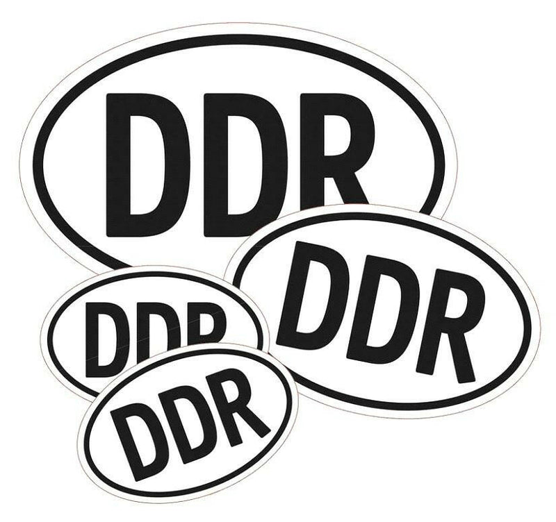 DDR Aufkleber 4er-Set