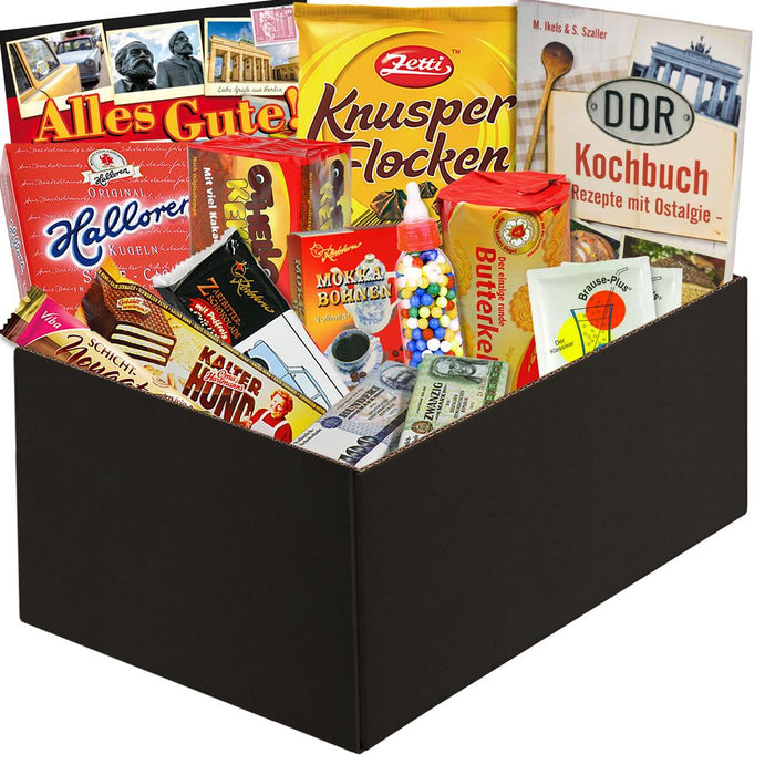 DDR Süßigkeiten L in schwarzer Geschenkbox - Ossiladen I Ostprodukte Versand