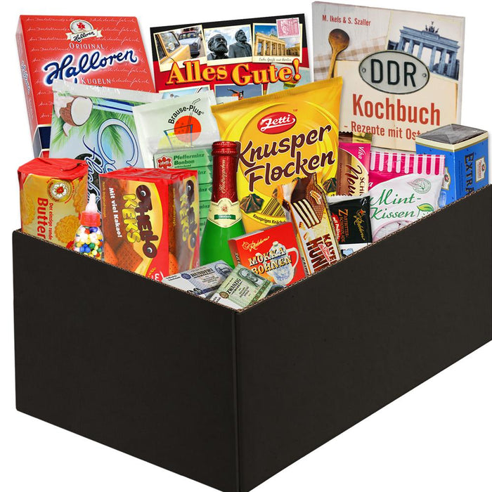 DDR Süßigkeiten XXL in schwarzer Geschenkbox - Ossiladen I Ostprodukte Versand