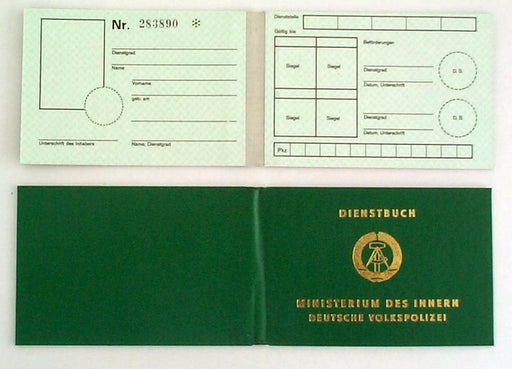 Dienstbuch des MDI der DVP