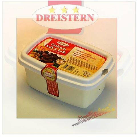 Dreistern Gulasch halb+halb, 1.500g