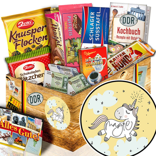 Einhorn - Geschenkset Ostpaket "Schokoladenbox M" - Ossiladen I Ostprodukte Versand