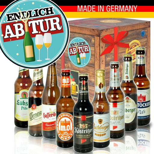 Endlich Abitur - Geschenkbox "Ostbiere" 9er Set - Ossiladen I Ostprodukte Versand