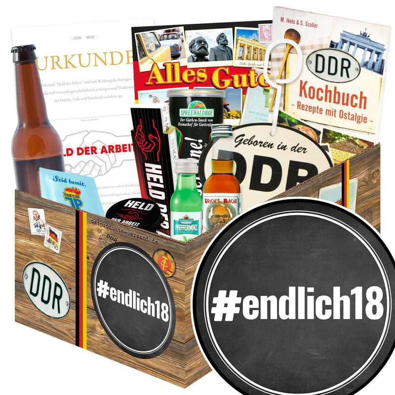 #endlich18 - Geschenkset Ostpaket "Männer Box" - Ossiladen I Ostprodukte Versand
