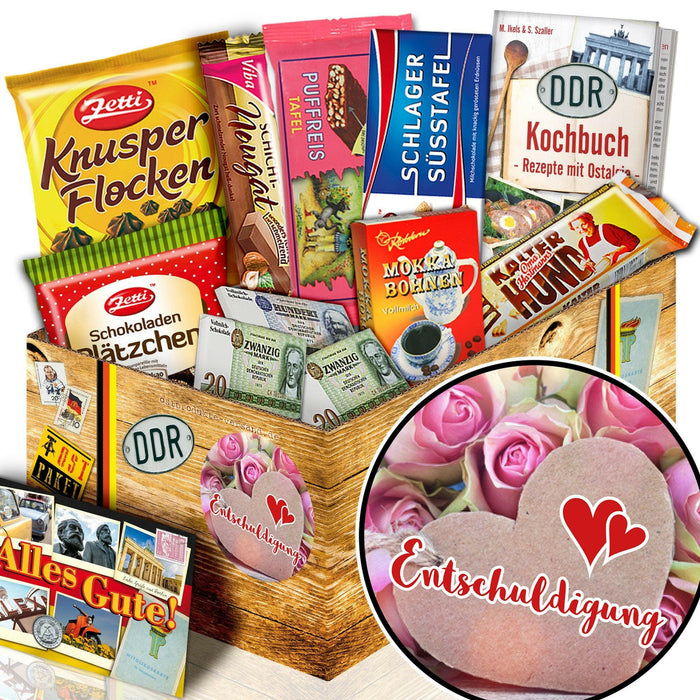 Entschuldigung - Geschenkset Ostpaket "Schokoladenbox M" - Ossiladen I Ostprodukte Versand