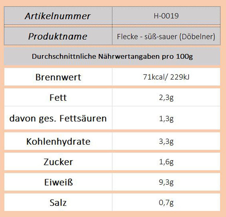 Flecke - süß-sauer (Döbelner) - Ossiladen I Ostprodukte Versand