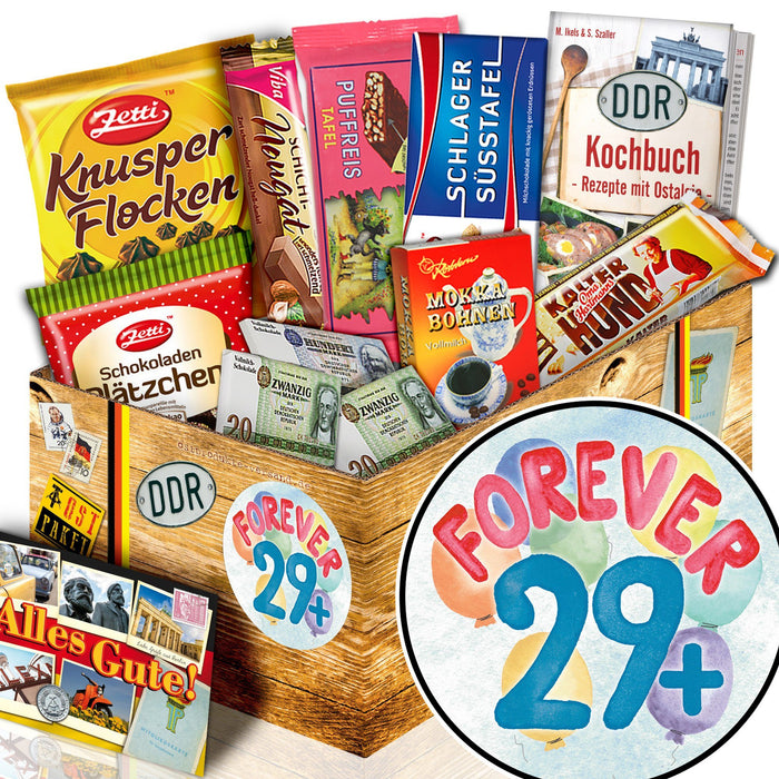 Forever 29+ - Geschenkset Ostpaket "Schokoladenbox M" - Ossiladen I Ostprodukte Versand