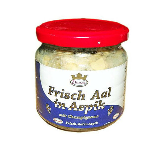 Frischer Aal in Aspik mit Champignons