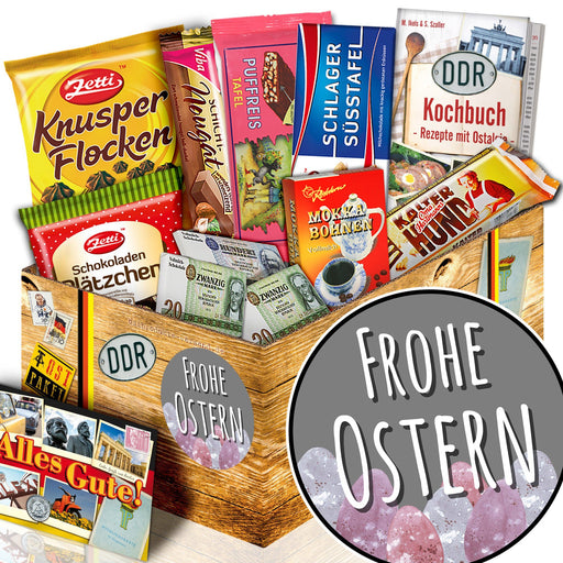 Frohe Ostern - Geschenkset Ostpaket "Schokoladenbox M" - Ossiladen I Ostprodukte Versand