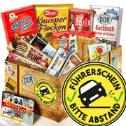 Führerschein bestanden - Bitte Abstand - Süßigkeiten Set DDR L - Ossiladen I Ostprodukte Versand