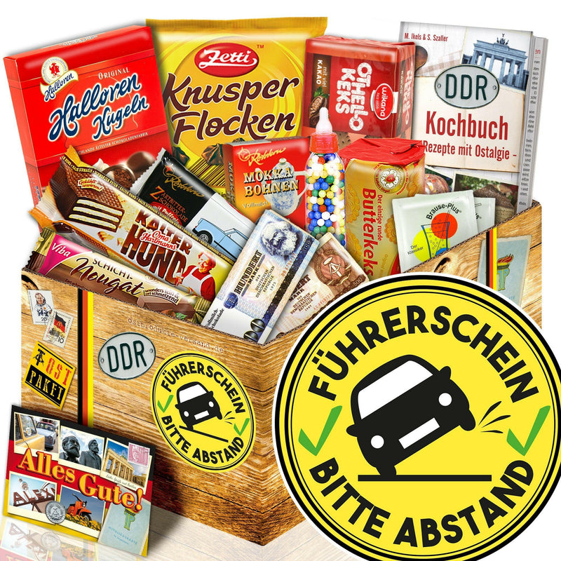 Führerschein bestanden - Bitte Abstand - Süßigkeiten Set DDR L - Ossiladen I Ostprodukte Versand