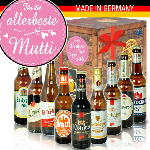 Für die allerbeste Mutti - Geschenkbox "Ostbiere" 9er Set - Ossiladen I Ostprodukte Versand