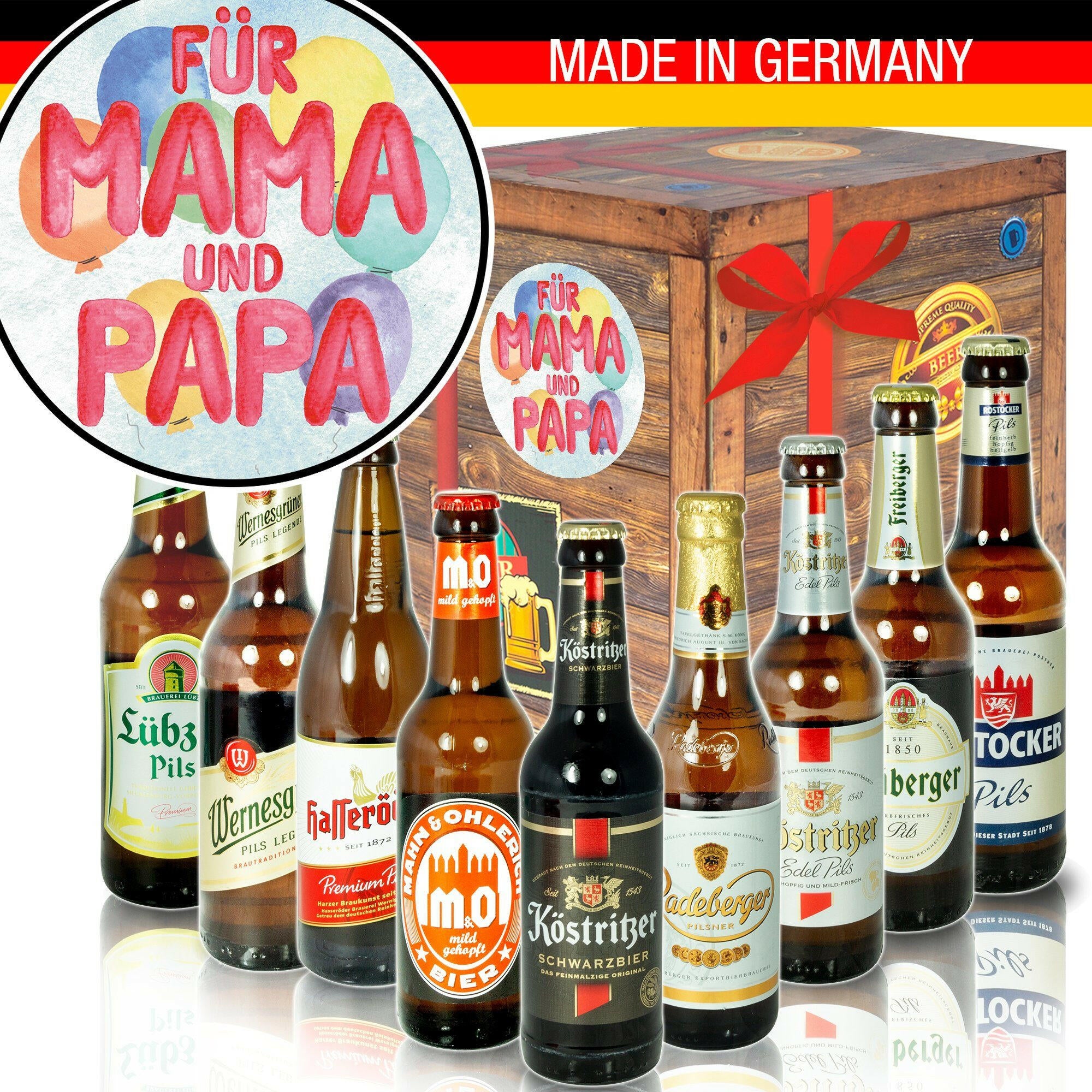 Für Mama & Papa - Geschenkbox "Ostbiere" 9er Set - Ossiladen I Ostprodukte Versand