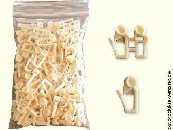 Gardinenhaken mit Röllchen 100 Stück - Ossiladen I Ostprodukte Versand