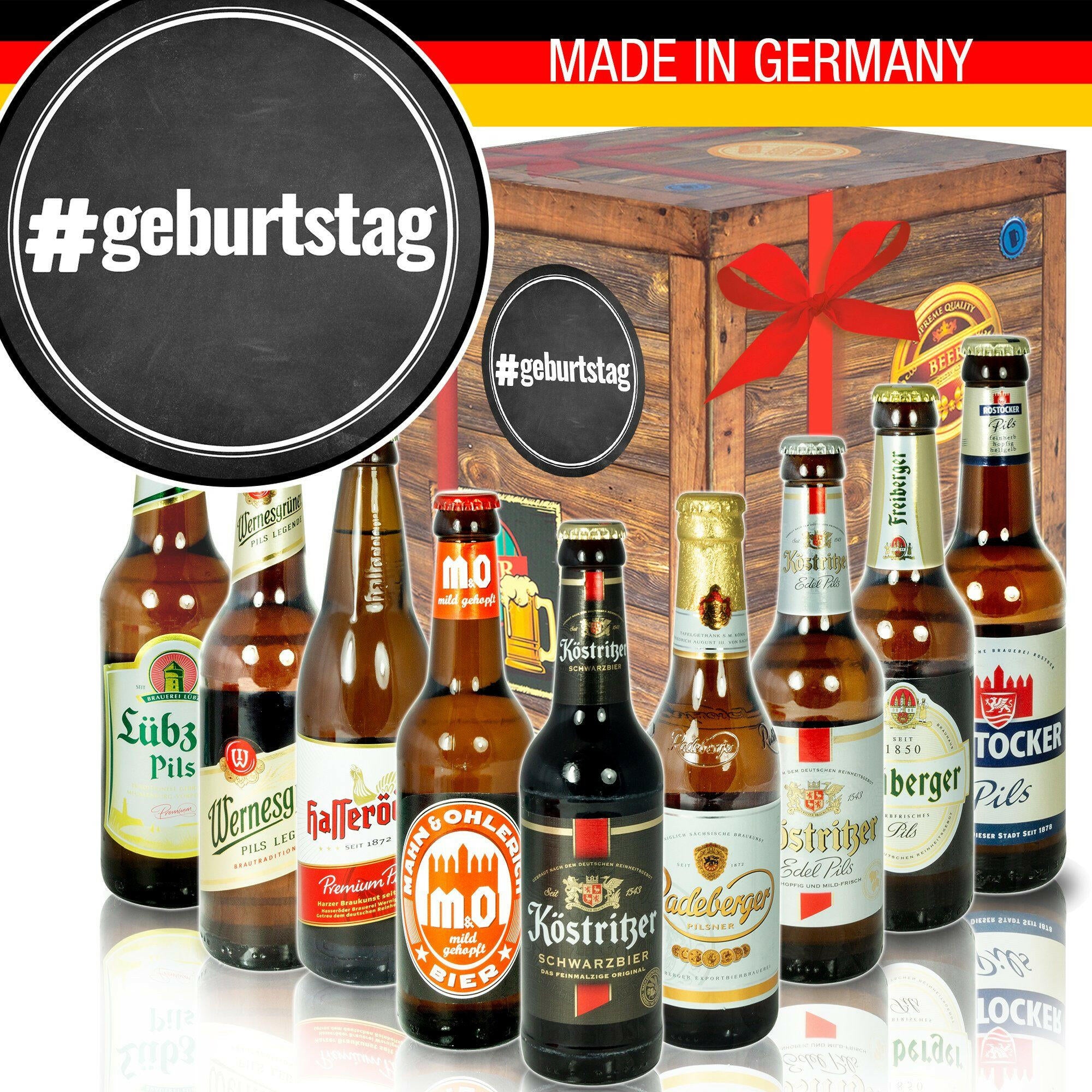 #geburtstag - Geschenkbox "Ostbiere" 9er Set - Ossiladen I Ostprodukte Versand