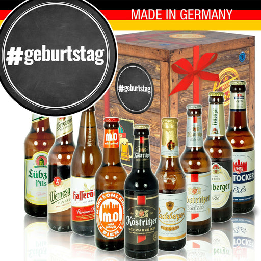 #geburtstag - Geschenkbox "Ostbiere" 9er Set - Ossiladen I Ostprodukte Versand