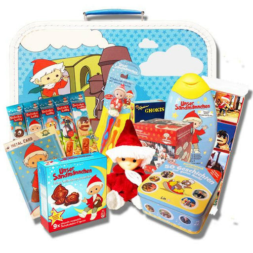 "Geschenk-Koffer " Sandmännchen " gefüllt"