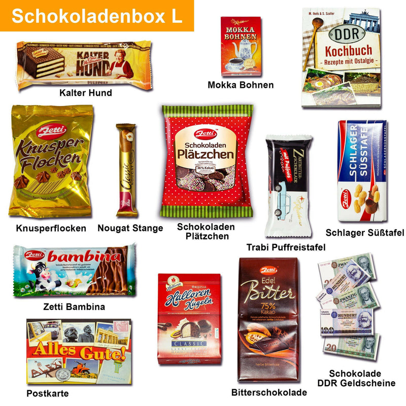 Geschenk Set Ostpaket "Schokoladenbox L" - Ossiladen I Ostprodukte Versand