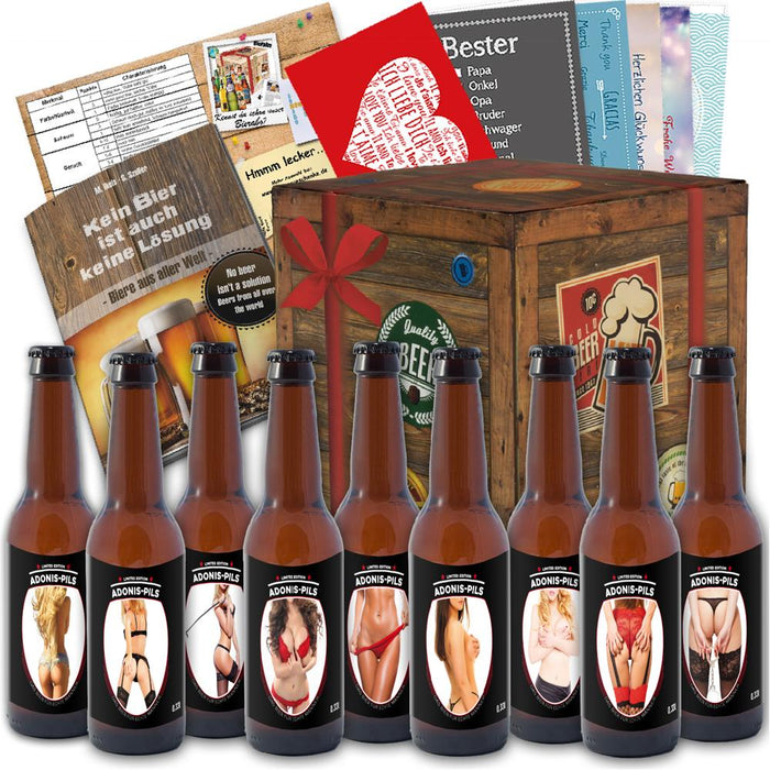 Geschenkbox "Männer Bier" 9er Set
