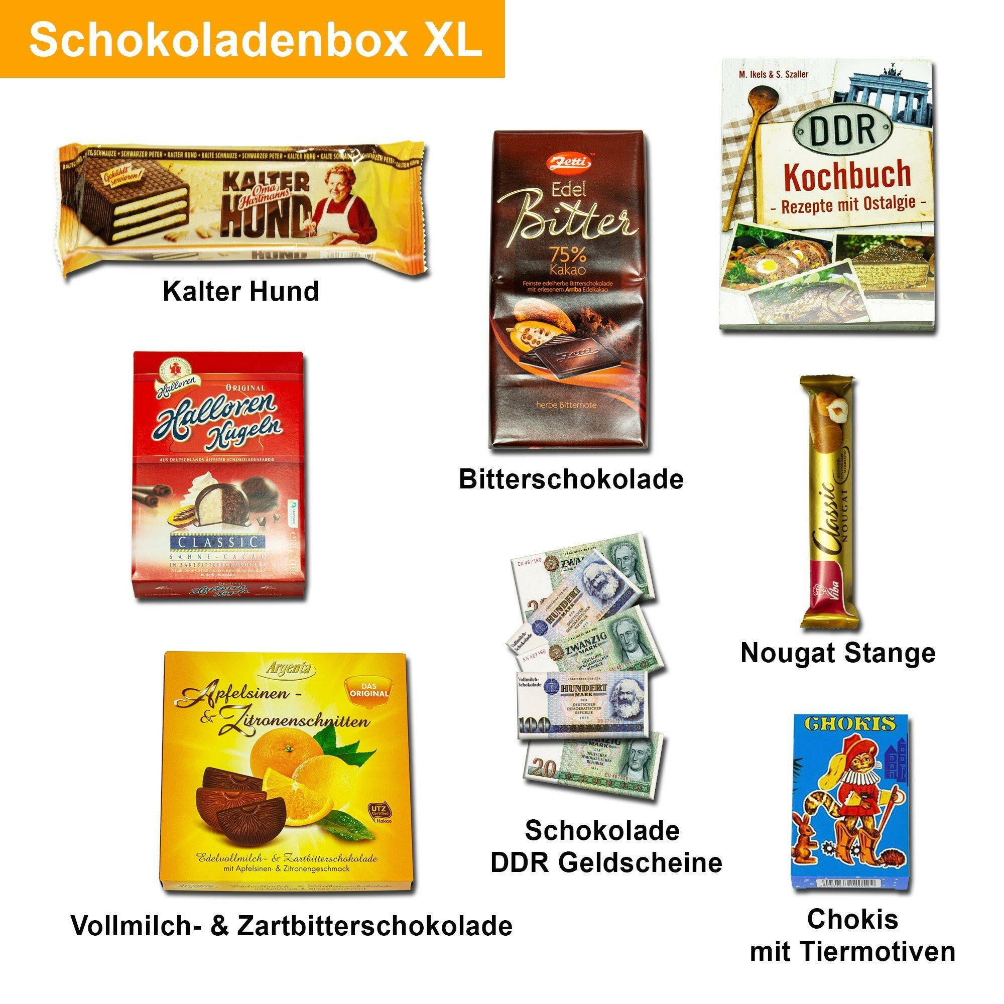 Geschenkeset Ostpaket "Schokoladenbox XL" - Ossiladen I Ostprodukte Versand