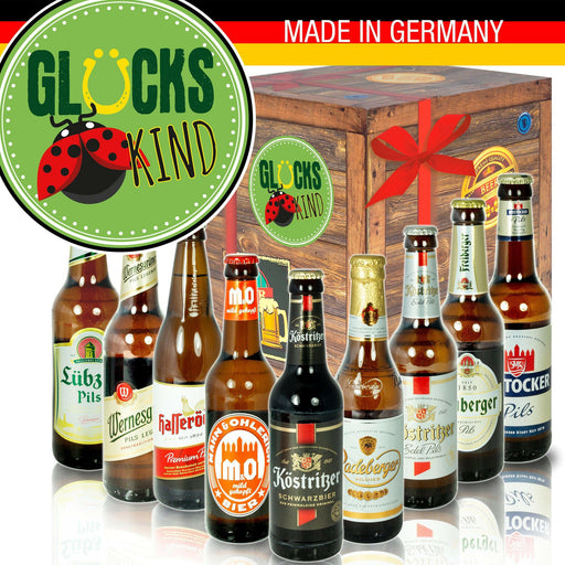 Glückskind - Geschenkbox "Ostbiere" 9er Set - Ossiladen I Ostprodukte Versand