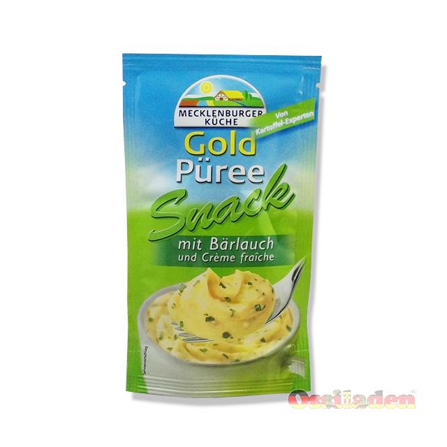 Gold Püree Snack mit Bärlauch & Crème fraîche