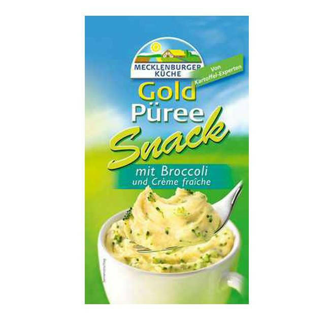 Gold Püree Snack mit Broccoli & Crème fraîche
