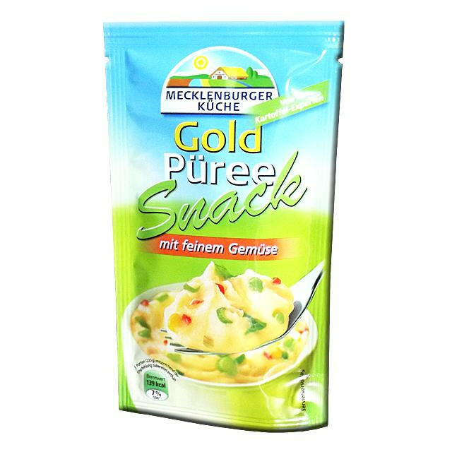 Gold Püree Snack mit feinem Gemüse