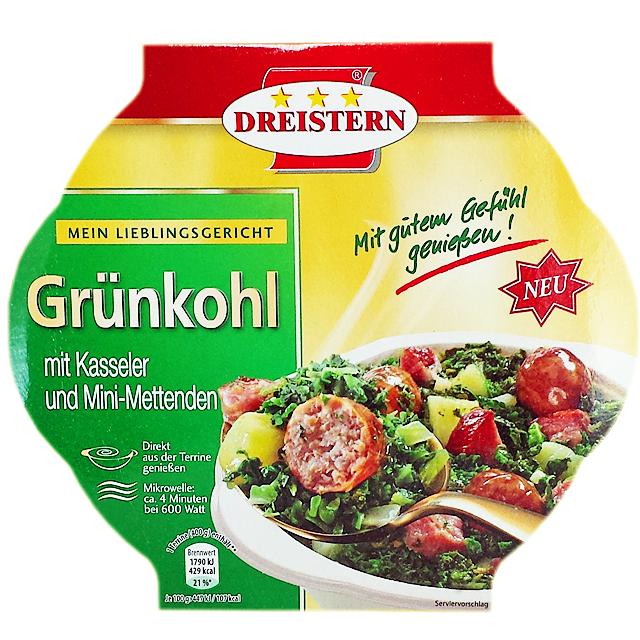 Grünkohl mit Kasseler und Mini-Mettenden ( Dreistern )
