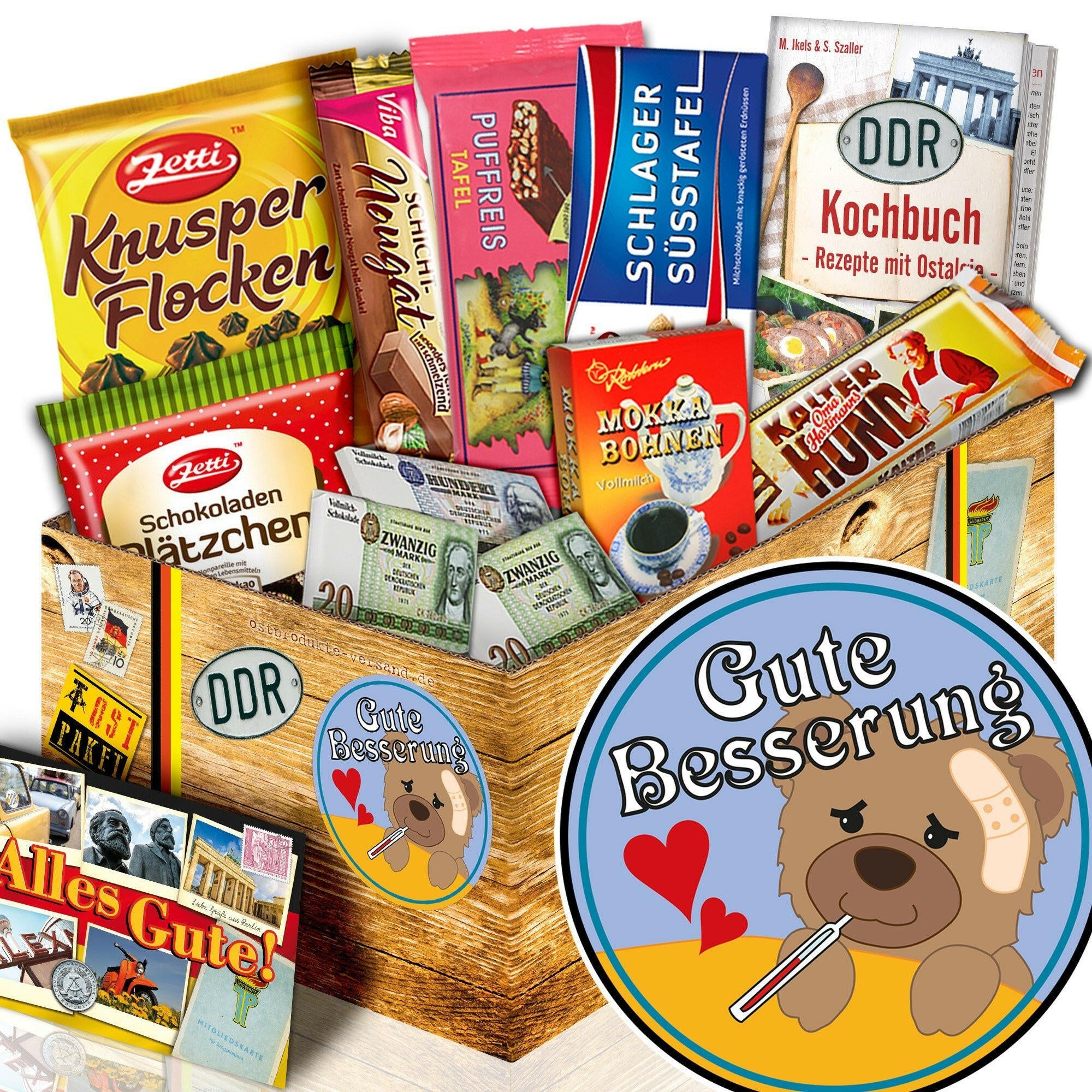 Gute Besserung - Geschenkset Ostpaket "Schokoladenbox M" - Ossiladen I Ostprodukte Versand