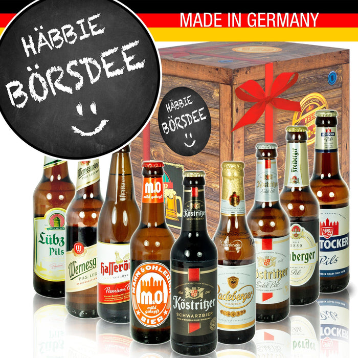 Häbbie Börsdee - Geschenkbox "Ostbiere" 9er Set - Ossiladen I Ostprodukte Versand