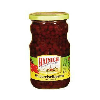 HAINICH Wildpreiselbeeren, stark gezuckert 370 ml