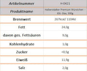 Halberstädter Premium Würstchen i.z.Saitl. - 6St. Glas, 300g - Ossiladen I Ostprodukte Versand