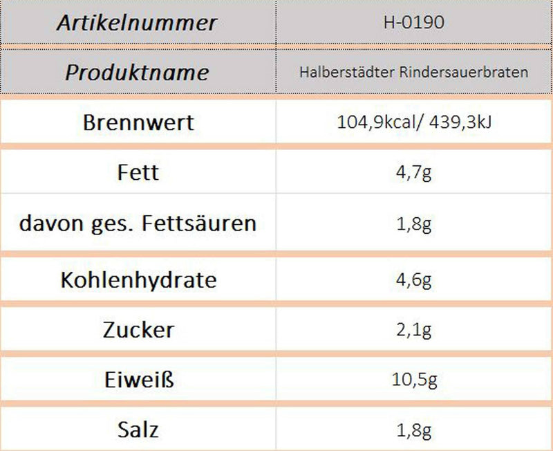 Halberstädter Rindersauerbraten