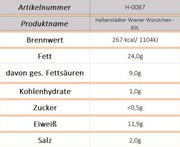Halberstädter Wiener Würstchen i.z.Saitl. - 6St. - Ossiladen I Ostprodukte Versand