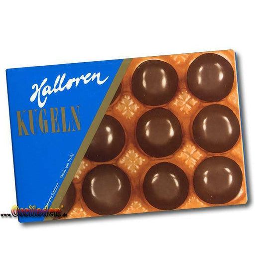 Halloren Kugeln Sahne-Cacao, 125 g NostalgiePackung,<strong>Der Klassiker</strong> der Halloren Kugel - zur eine Hälfte gefüllt mit eleganter Sahnecreme, zur anderen Hälfte gefüllt mit aromatischer Kakaocreme.<br />Ein unwiederstehlicher Genuss, der auf d