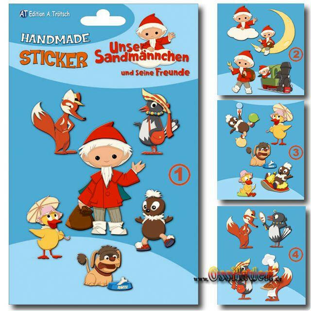 Handmade Sticker - Sandmännchen u. Freunde